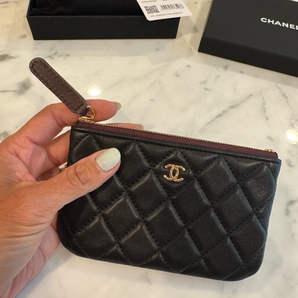 Copy Chanel Black Quilted Leather Coin Pouch - Picture 3 of 7